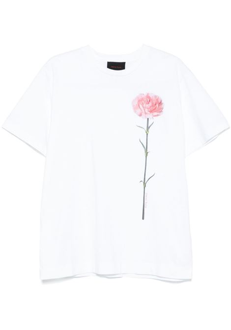 White flower-print T-shirt Simone Rocha - men